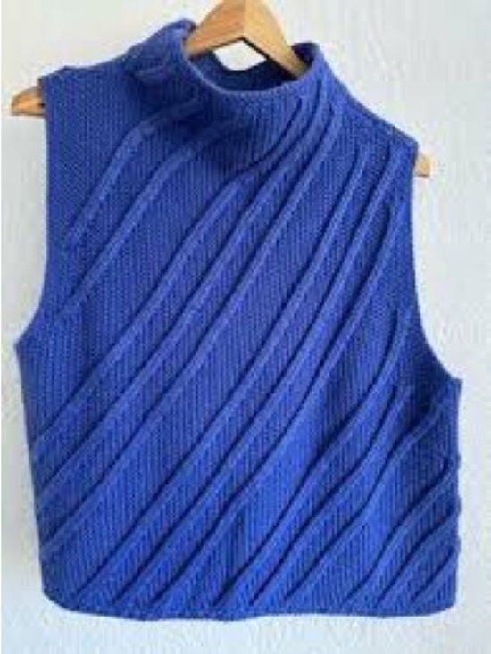 Zara Sweaters - Zara Cobalt Blue Sleeveless Turtleneck Knit Vest